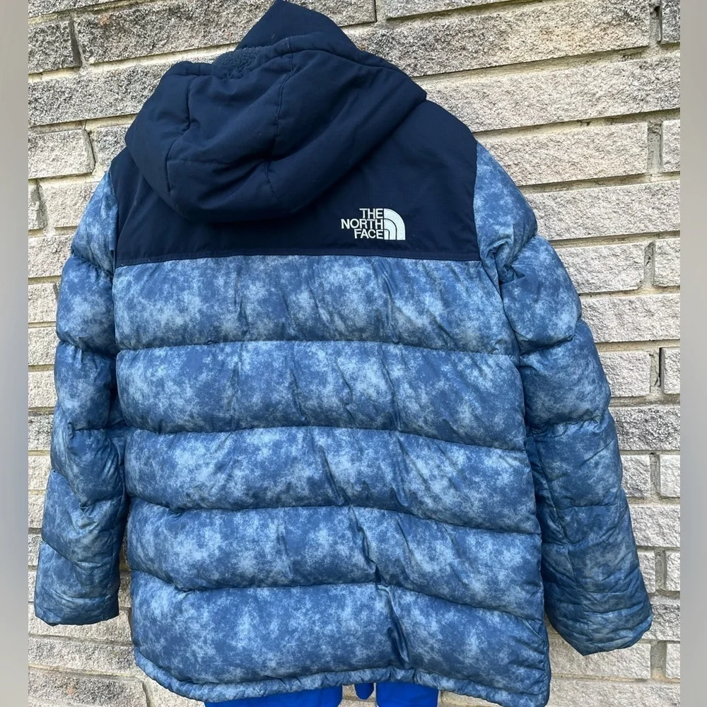 North Face Mens Medium Blue 96 Nuptse Puffer Jacket 700 coat